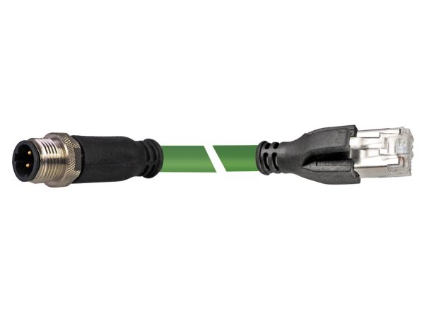 HELUKAT® CONNECTING SYSTEMS® INDUSTRY PROFInet C RJ45 IP20 180°/M12-D(male) IP67 180° — HELU Serienabbildung; Ausführung siehe Artikelangaben.