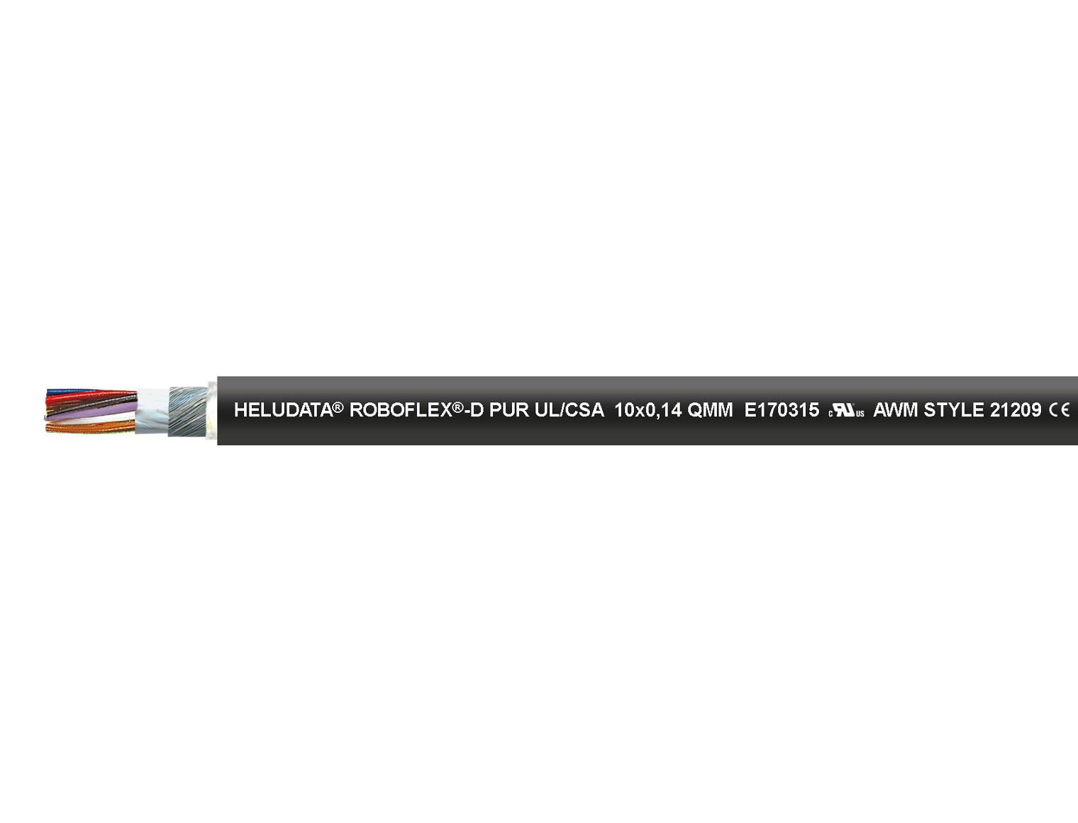 HELUDATA® ROBOFLEX®-D PUR UL/CSA schwarz 25 x 0,14 mm²