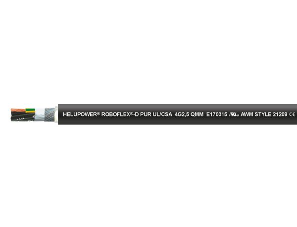 HELUPOWER® ROBOFLEX®-D PUR UL/CSA BLACK 4 G 1,5 mm²