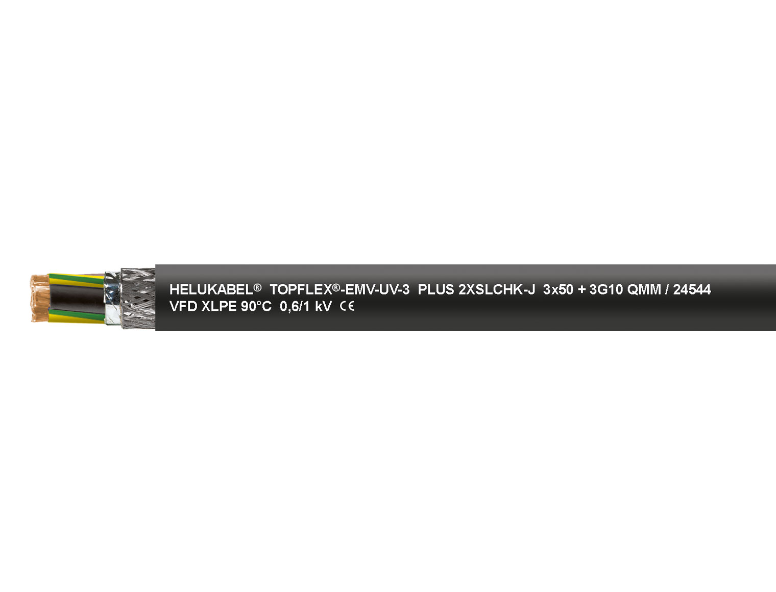 TOPFLEX®-EMV-UV-3-PLUS-2XSLCHK-J schwarz 3 x 10 + 3 G 1,5 mm²