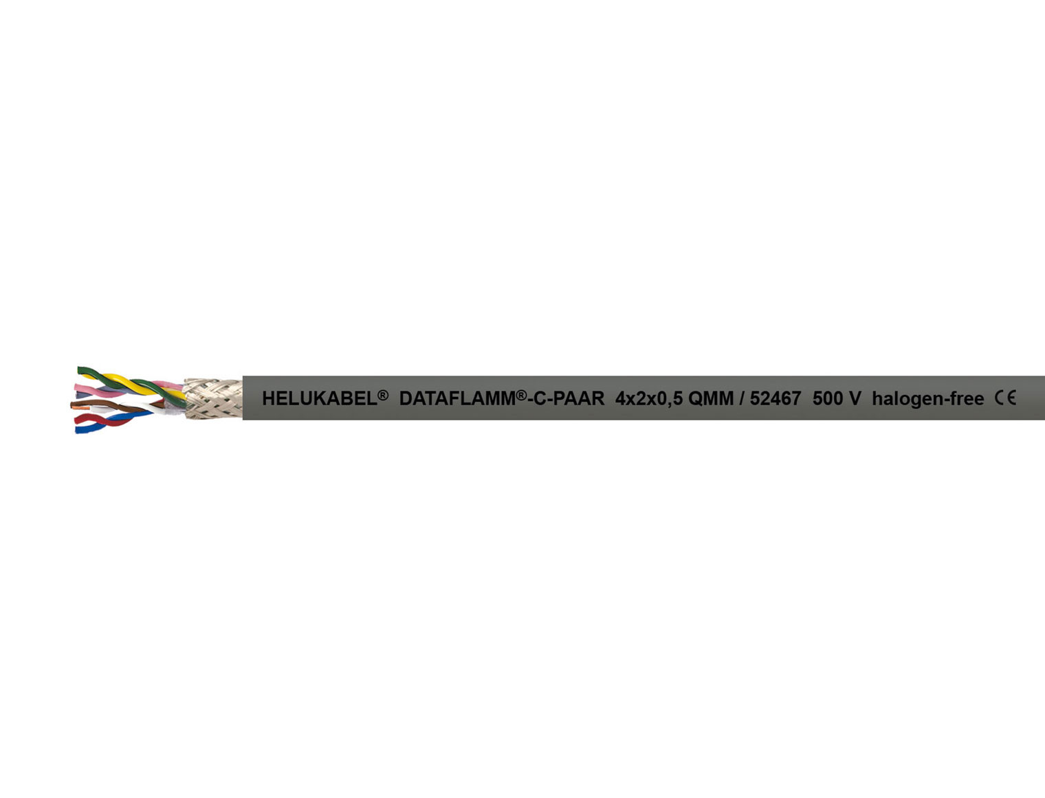 DATAFLAMM®-C-PAAR grau 15 x 2 x 0,75 mm²