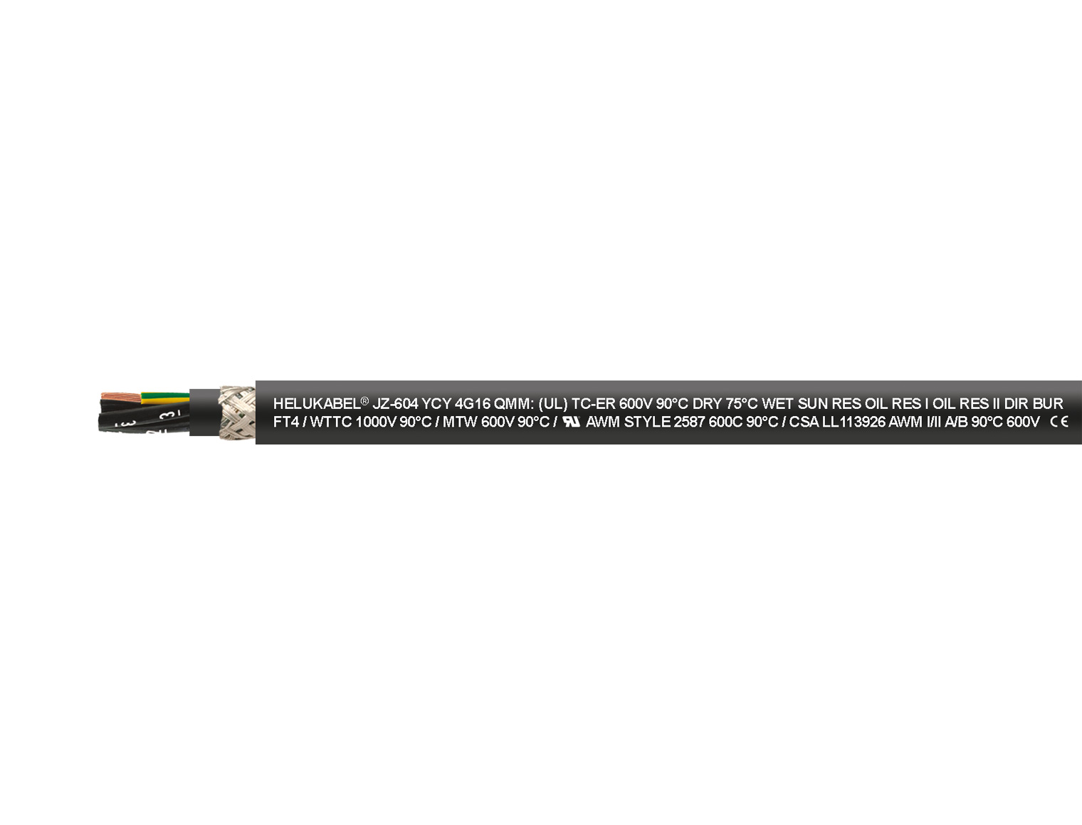 JZ-604-YCY TC TRAY CABLE schwarz 4 G 50 mm²