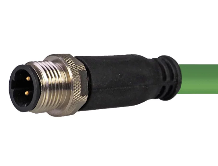 HELUKAT® CONNECTING SYSTEMS® INDUSTRY PROFInet C PUR M12-D(male)-IP67 180° grün 3m
