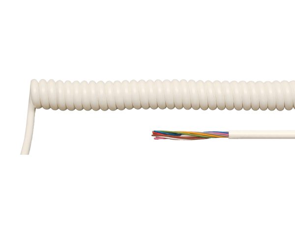PVC spiral cable — HELU Serienabbildung; Ausführung siehe Artikelangaben.