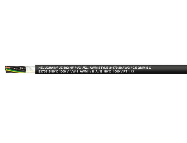 HELUCHAIN® JZ-602-HF PVC UL/CSA / HELUCHAIN® OZ-602-HF PVC UL/CSA — HELU Serienabbildung; Ausführung siehe Artikelangaben.