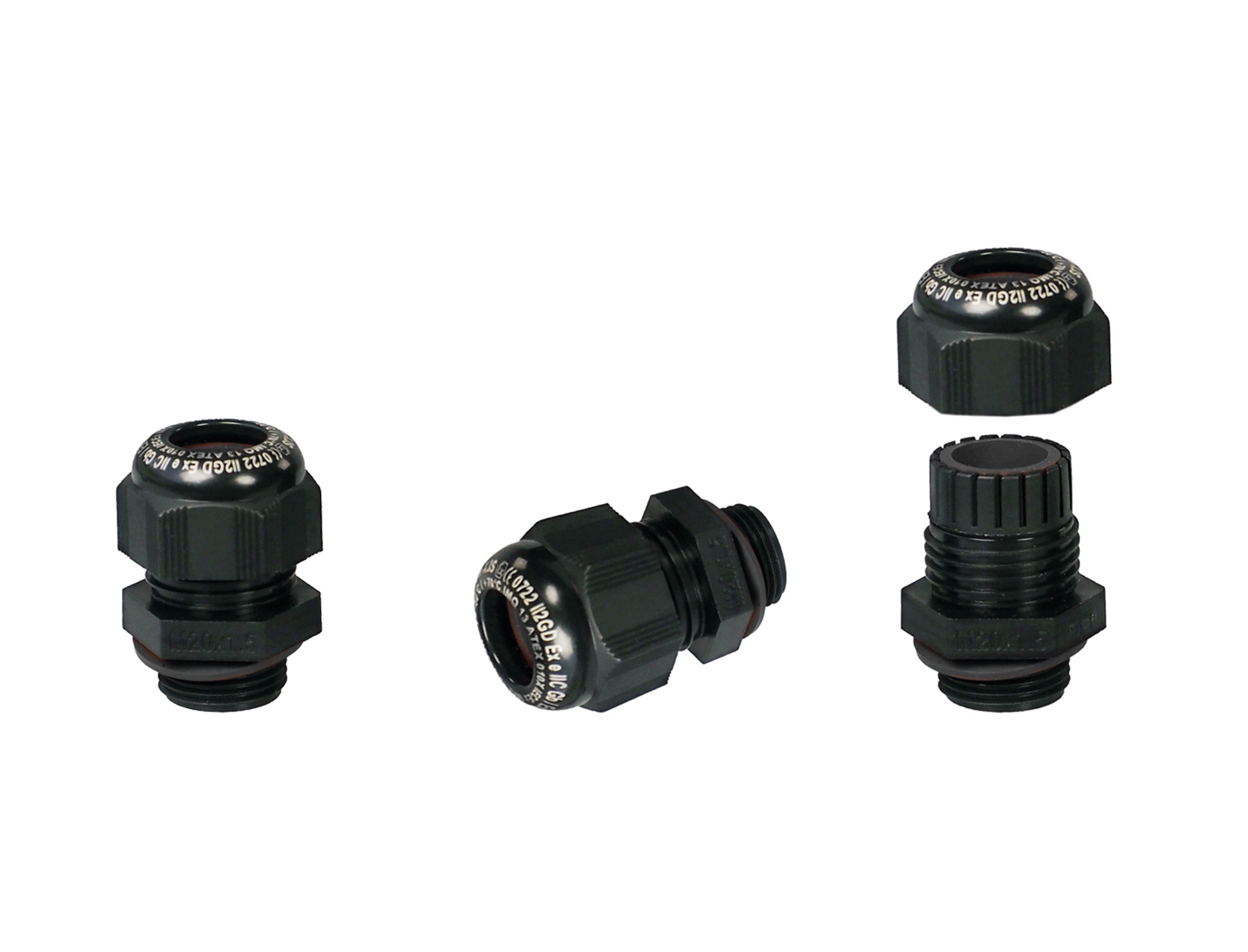 HELUTOP® HT-PA-EX-Plus M40 x 1,5 schwarz (KD 21,0 - 32,0 mm) SW 53 GL 18