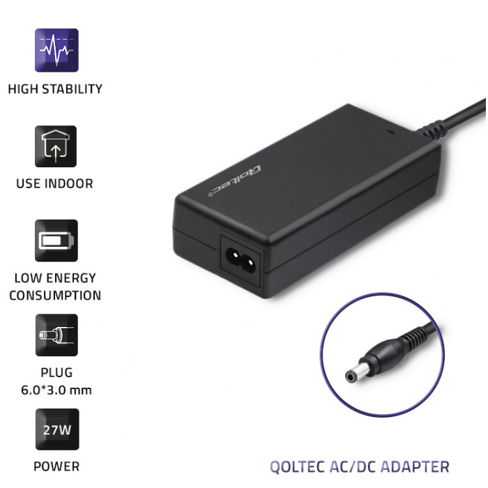 Qoltec AC/DC-Netzteil 51522 | 27W | 12V | 2.25A