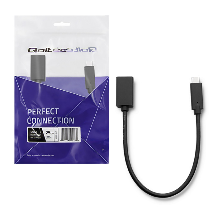 Qoltec USB-C-Kabel 50421 | 0.25M