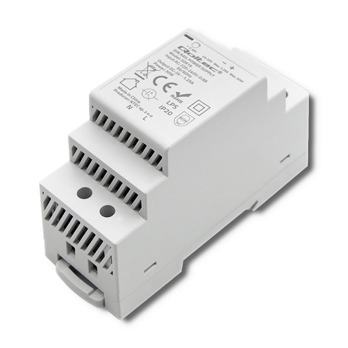 Qoltec DIN-Schienen-Netzteil 50919 | 30W | 24V | 1.25A | Grau
