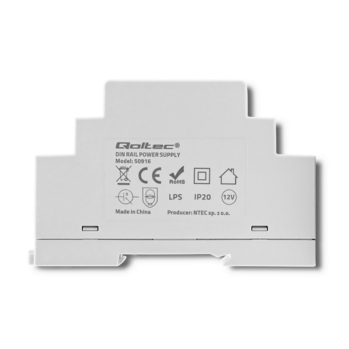 Qoltec DIN-Schienen-Netzteil 50916 | 15W | 12V | 1.25A | Grau