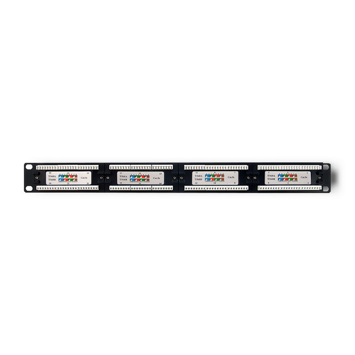 Qoltec Patchpanel 54475 | 24 Ports | cat.6 UTP | Schwarz