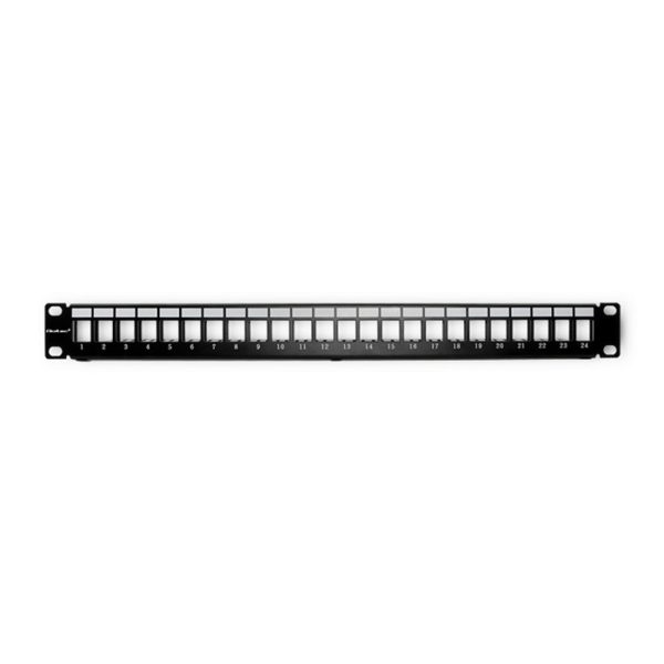 Qoltec Patchpanel 54479 | 24 Ports | Schwarz