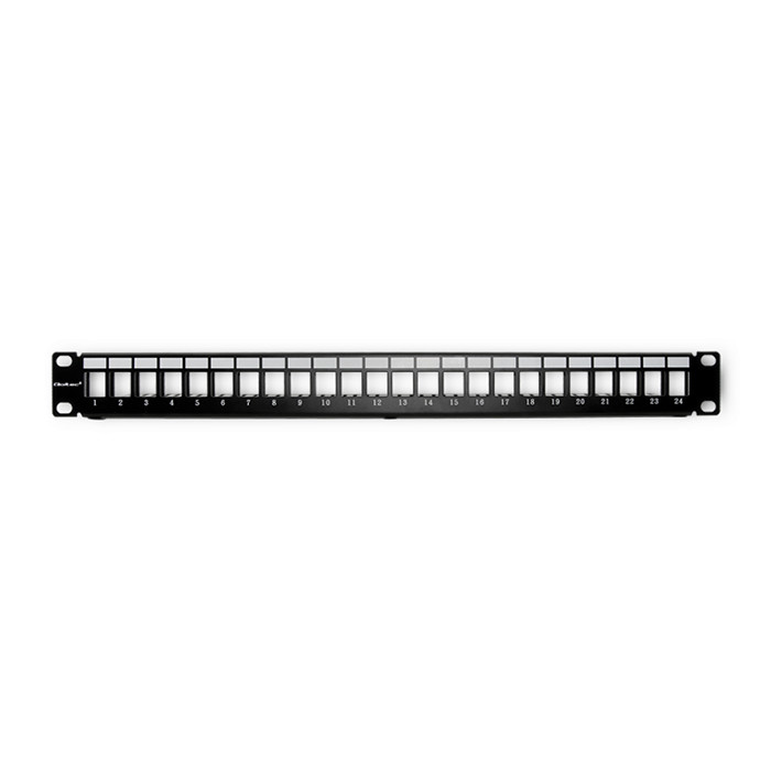 Qoltec Patchpanel 54479 | 24 Ports | Schwarz