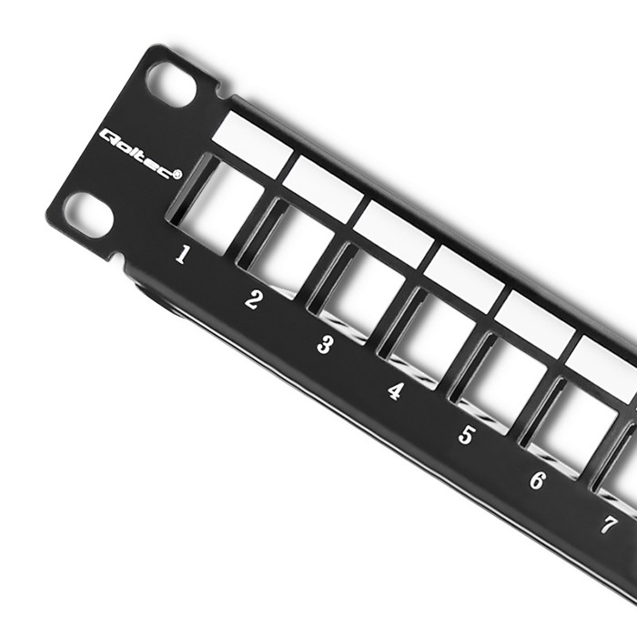 Qoltec Patchpanel 54479 | 24 Ports | Schwarz
