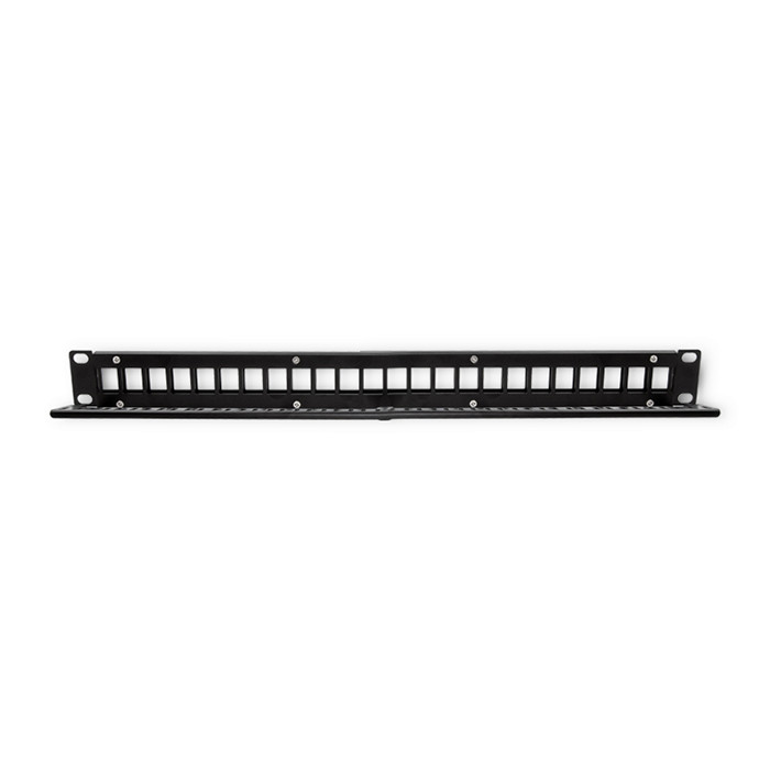 Qoltec Patchpanel 54479 | 24 Ports | Schwarz