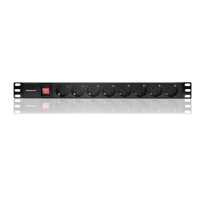 Qoltec 19-Zoll-PDU 54469 | 1U | 16A | 2m | PDU | 8xSCHUKO