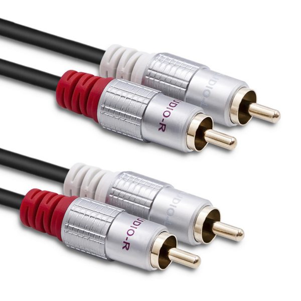 Qoltec Cinch-Kabel 52336 | 1m | Schwarz