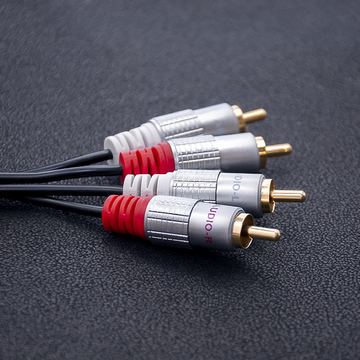 Qoltec Cinch-Kabel 52337 | 2m | Schwarz