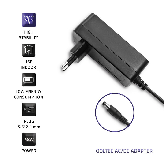 Qoltec AC/DC-Netzteil 51104 | 48W | 12V | 4A | 5.5*2.1