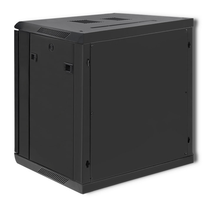 Qoltec 19-Zoll-Netzwerkschrank 54467 | 12U | 600 x 635 x 600 | Schwarz