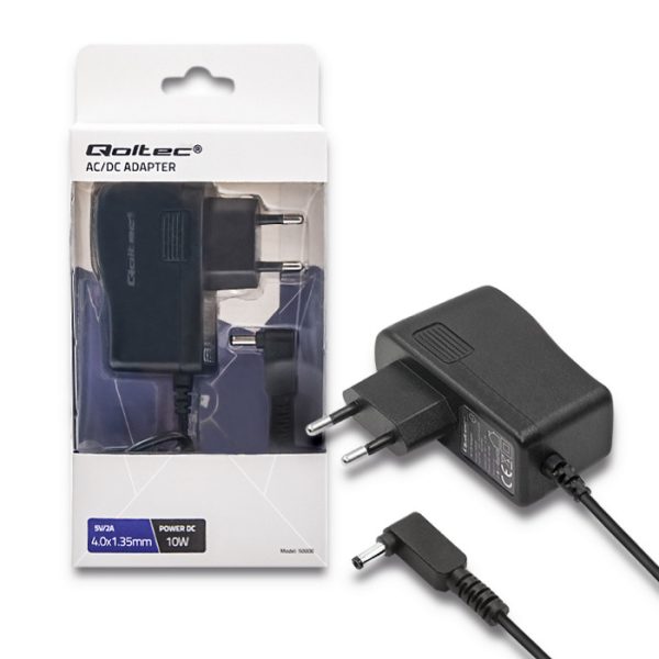 Qoltec AC/DC-Netzteil 50008 | 10W | 5V | 2A | 4.0*1.35
