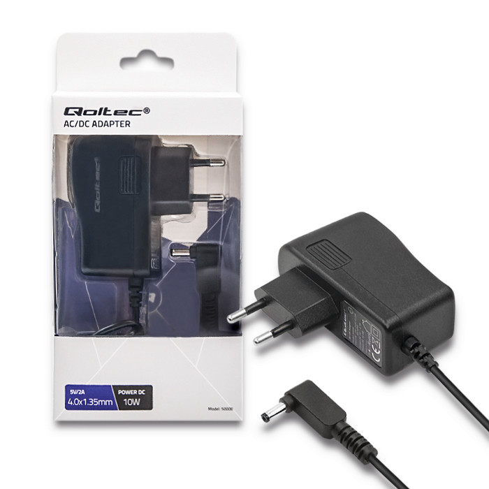 Qoltec AC/DC-Netzteil 50008 | 10W | 5V | 2A | 4.0*1.35