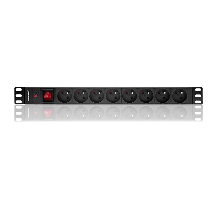 Qoltec 19-Zoll-PDU 53996 | 1U | 16A | 2m | PDU | 8xFRENCH