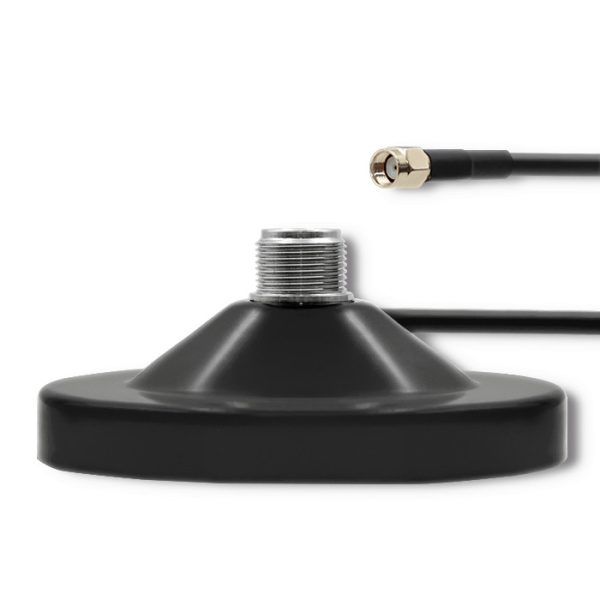 Qoltec Magnetfuß mit Kabel 2m | N weiblich | SMA-Buchse