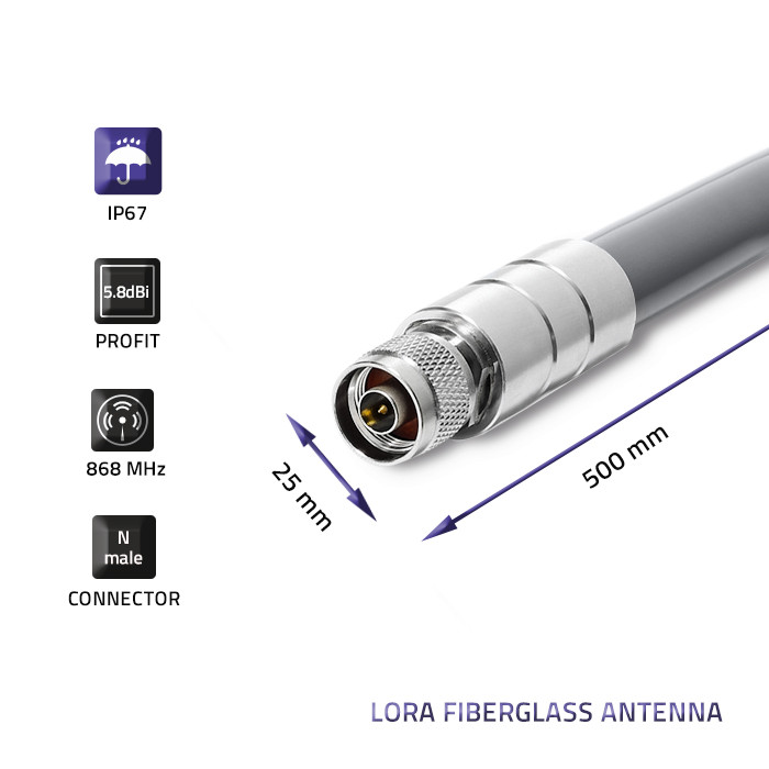 Qoltec LoRa-Antenne 57024 | 5.8 dBi