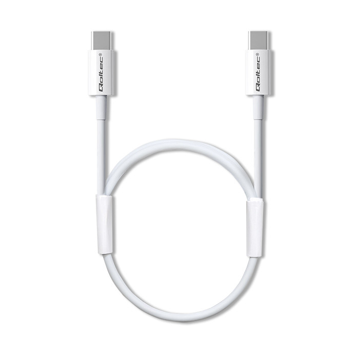 Qoltec USB-C-Kabel 52359 | 60W | 1m | Weiß