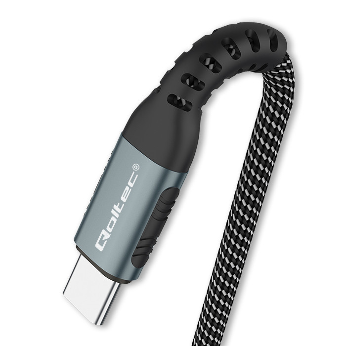 Qoltec USB-C-Kabel 52358 | 100W | 1.5m | Schwarz