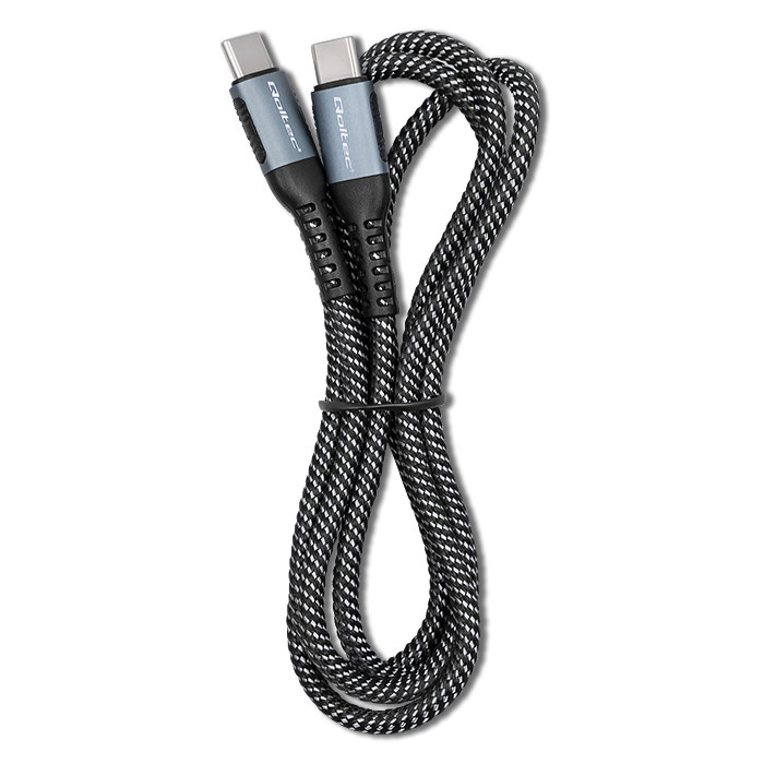Qoltec USB-C-Kabel 52358 | 100W | 1.5m | Schwarz