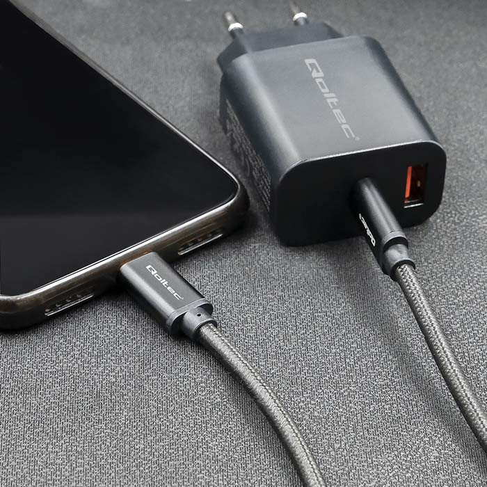Qoltec USB-C-Kabel 52361 | 240W | 1m | Schwarz