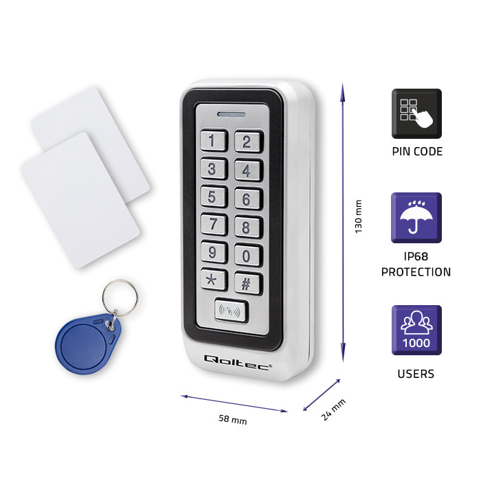 Qoltec RFID-Codeschloss TRITON 52443 | IP68