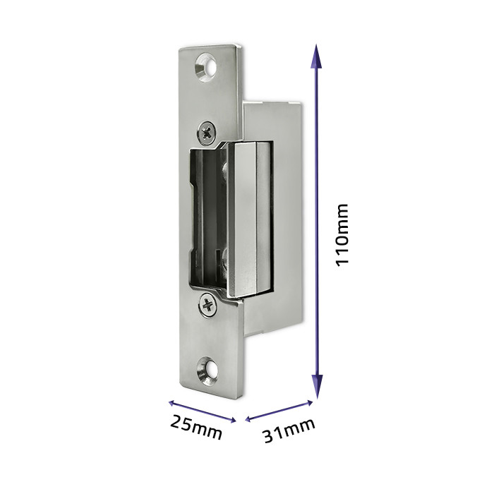 Qoltec Reverse electric strike | 12V | Stainless steel