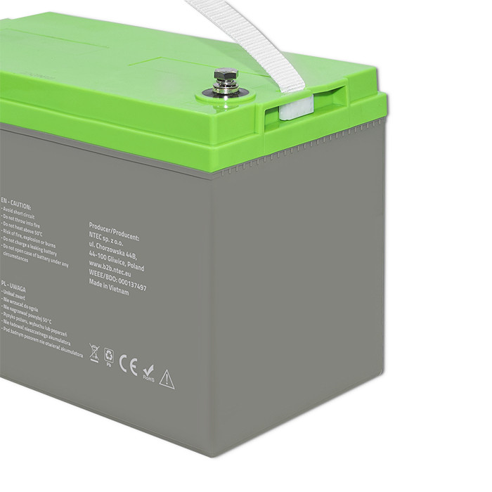 Qoltec Deep-Cycle-GEL-Batterie 53077 | 12V | 100Ah | 30.5kg