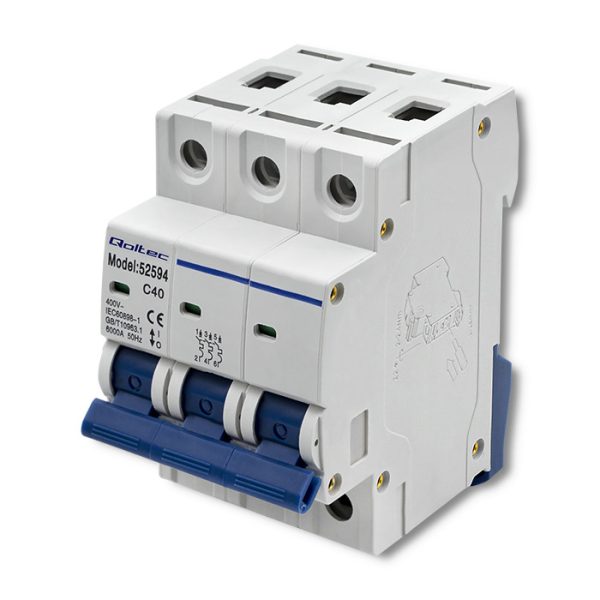 Qoltec Leitungsschutzschalter 52594 | 40A | 3P