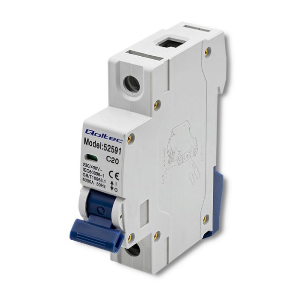 Qoltec Leitungsschutzschalter 52591 | 20A | 1P