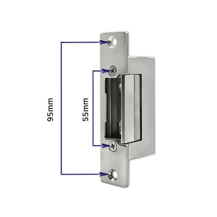 Qoltec Reverse electric strike | 12V | Stainless steel