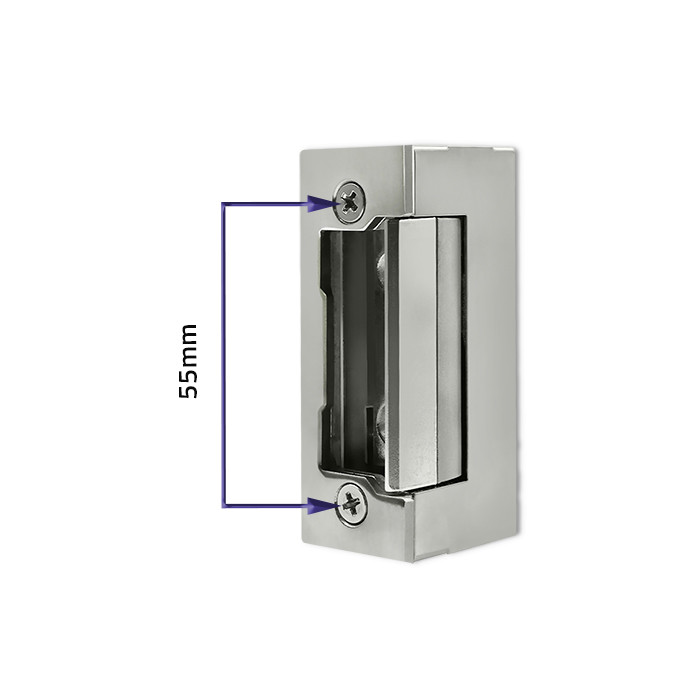 Qoltec Electric strike With lock and memory | 12V | Stainless steel