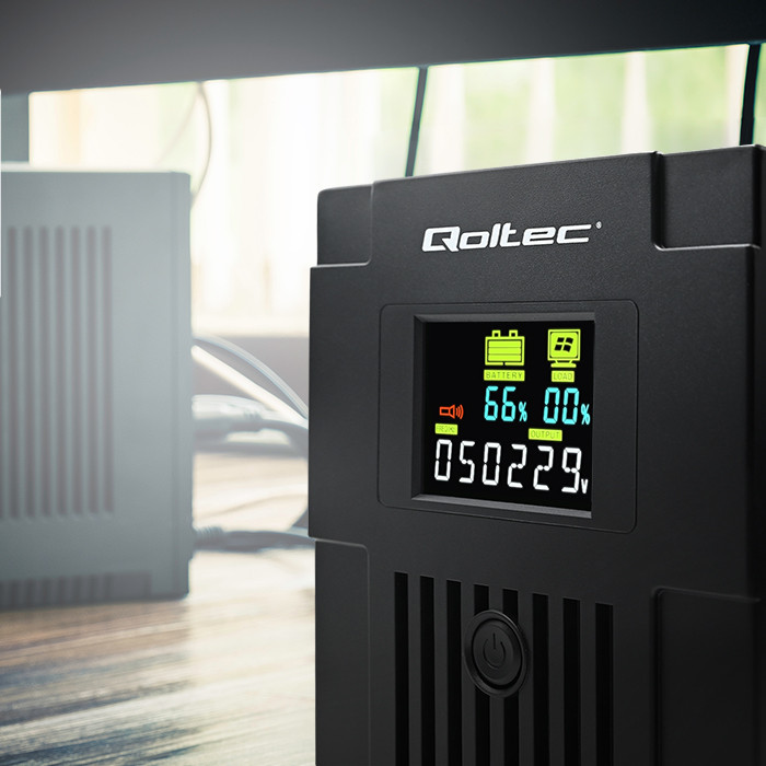 Qoltec Line-Interactive-USV Monolith 53770 | 1500VA | 900W | LCD | USB | RJ45