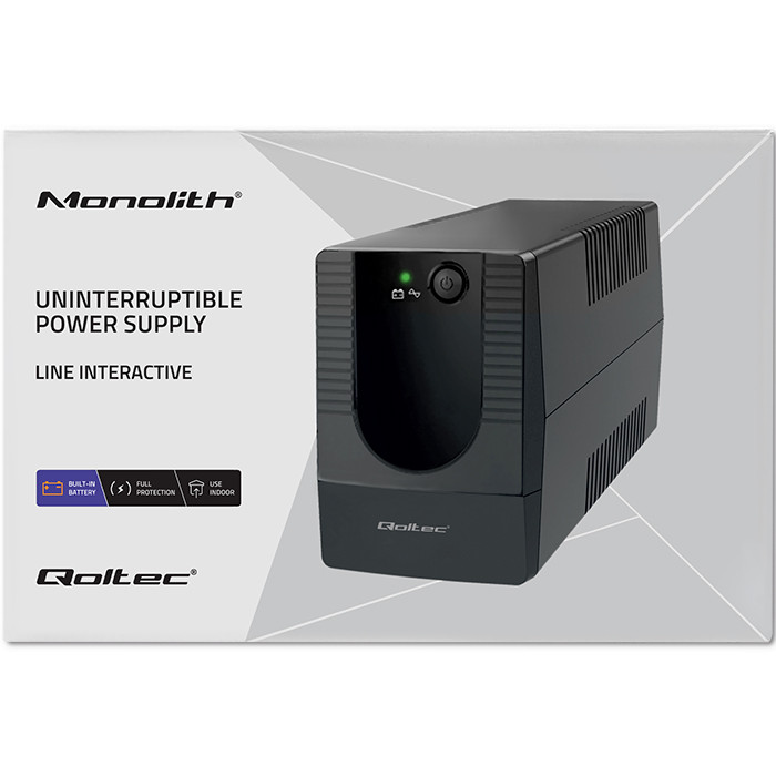 Qoltec Line-Interactive-USV Monolith 53772 | 650VA | 360W