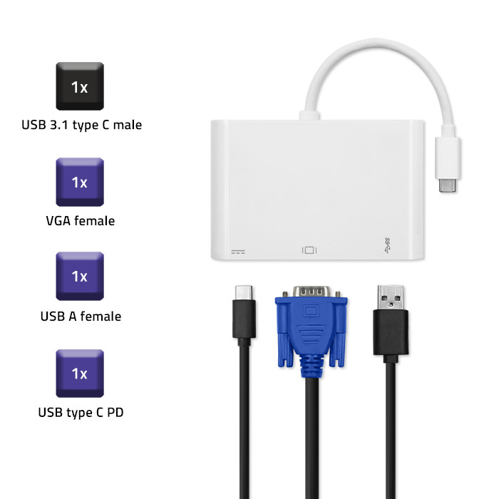 Qoltec USB-Hub 50426 | 92W | USB 3.0