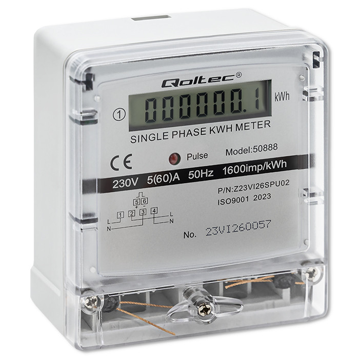 Qoltec Strommessgerät 50888 | 230V | LCD