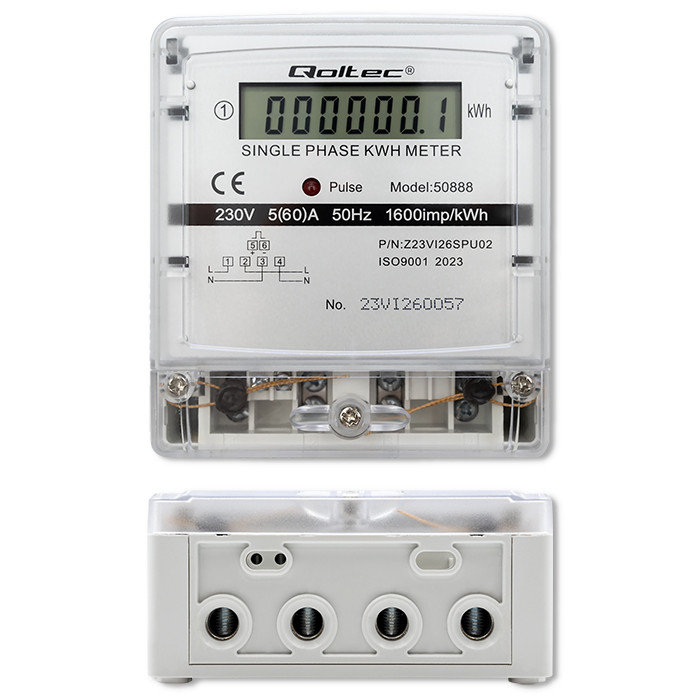 Qoltec Strommessgerät 50888 | 230V | LCD