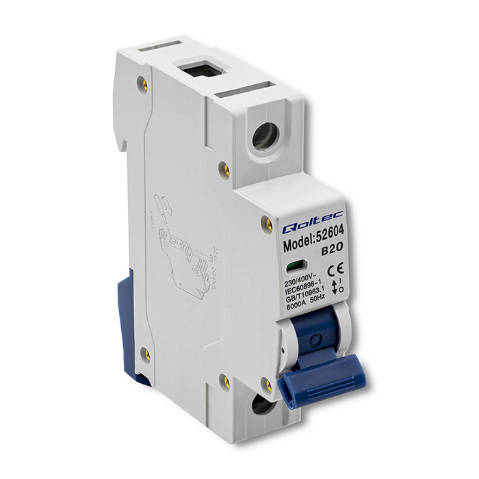 Qoltec Leitungsschutzschalter 52604 | 20A | 1P