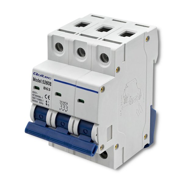 Qoltec Leitungsschutzschalter 52608 | 63A | 3P