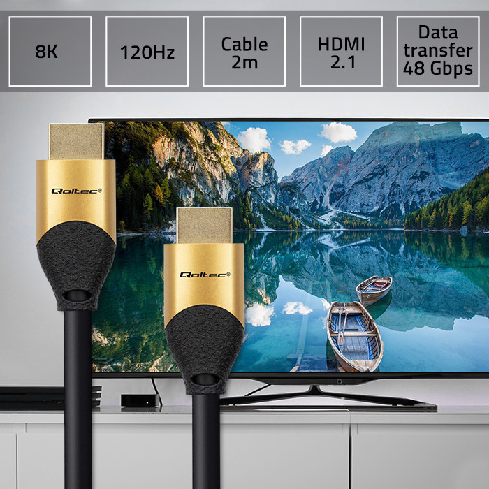 Qoltec HDMI-Kabel 50355 | 2m | 60Hz | 28AWG