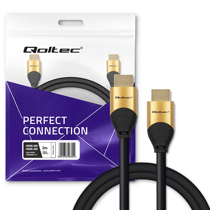 Qoltec HDMI-Kabel 50355 | 2m | 60Hz | 28AWG