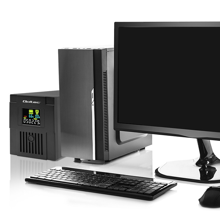 Qoltec Line-Interactive-USV Monolith 53770 | 1500VA | 900W | LCD | USB | RJ45